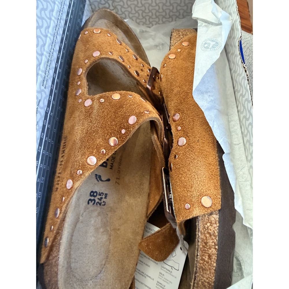 NEW Birkenstock Arizona Rivets Free People Sandals – Mink Size 38 / 7 7.5 - Picture 5 of 5